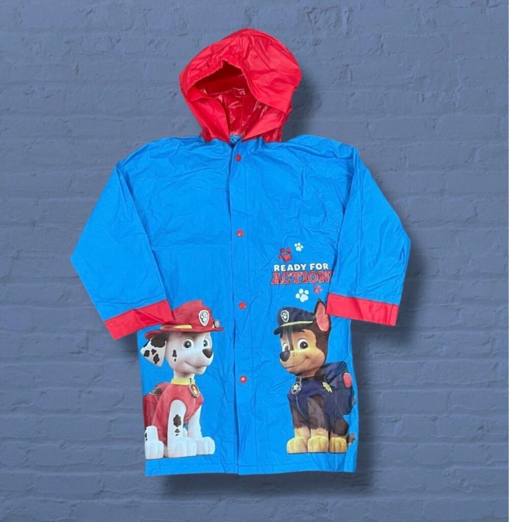 Nickelodeon Paw Patrol Kids Large 6/7 Rain Jacket Blue Chase Ready Action Coat